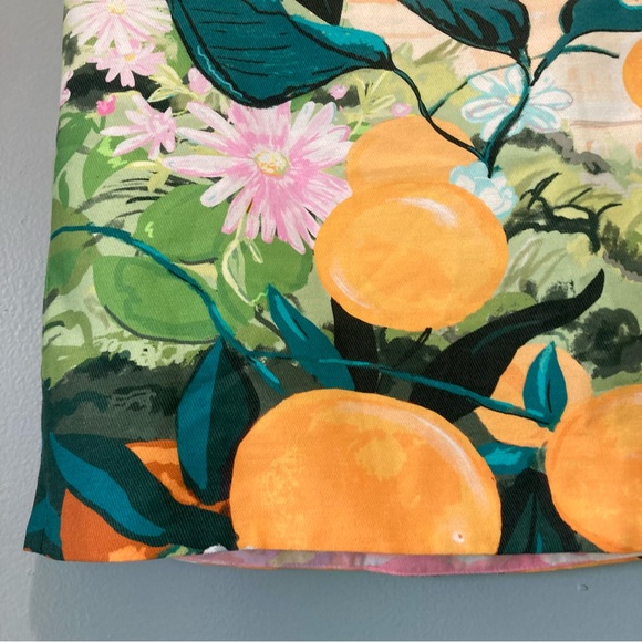 H&M Printed Scene Mini Skirt Asymmetrical Wavy Hem Lyocell Blend Cut-Out Skirt - Picture 9 of 14